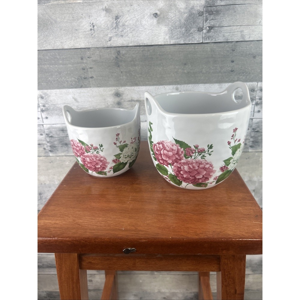 Temp-tations By Tara Hydrangea 1 & 2 QT Nesting Bowls